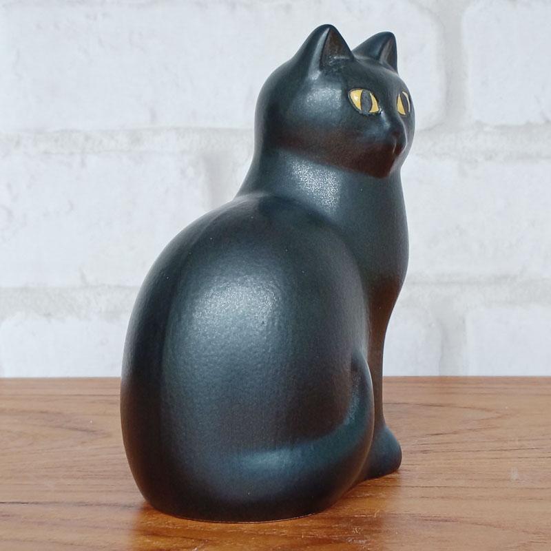 リサラーソン　キャットマンズミディアム＆ミア　オールブラック　北欧　新品 Lisa Larson（リサラーソン） CAT MANS(キャットマンス）ミディアム