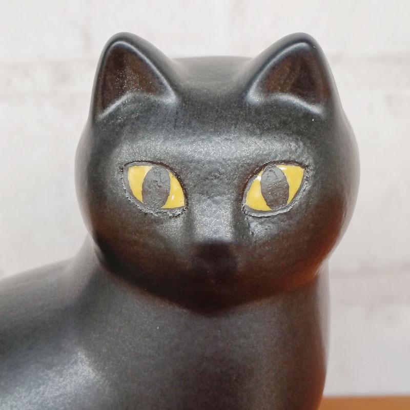 リサラーソン　キャットマンズミディアム＆ミア　オールブラック　北欧　新品 Lisa Larson（リサラーソン） CAT MANS(キャットマンス）ミディアム