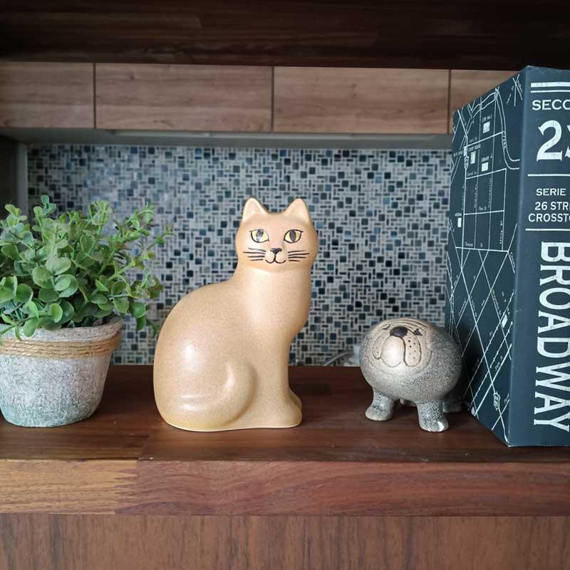 CAT MANS(キャットマンス）ミディアムサイズ ブラウン Lisa Larson(リサ ラーソン) スウェーデン北欧オブジェ・置物 北欧雑貨 北欧インテリア雑貨_1