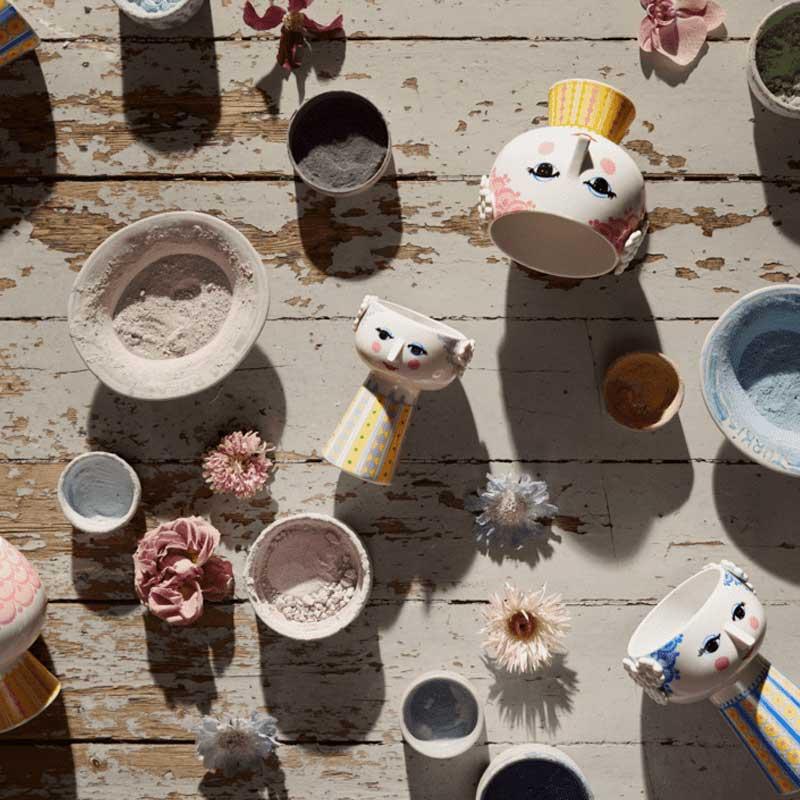 EVA Flower Pot(エバ・フラワーポット）H14.5cm ピンク ビヨン