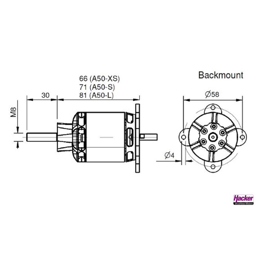 HACKER A50-14S V4 KV425 ブラシレスモーター 15726838 : ラジコン