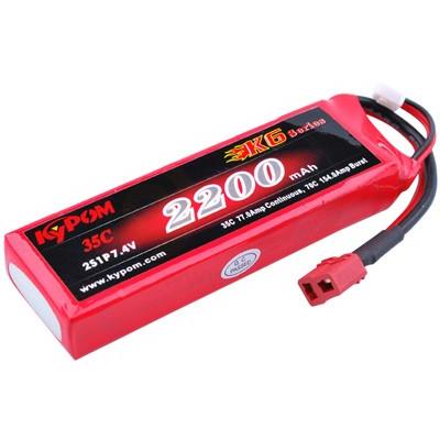 キーポン KYPOM リポバッテリー K6 7.4V2200mAh 35C (KT2200/35-2S
