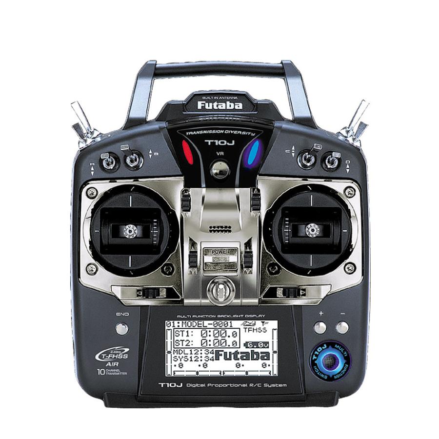 フタバ 10J （10ch-2.4GHz T-FHSS AIRモデル）ヘリ用　WレシーバーT/Rセット (モード1) 00008677-3　受信機R3008SBx2個付属　ヘリコプタープロポセット FUTABA｜littlebellanca