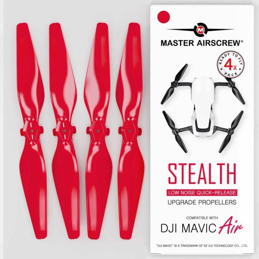 MA DJI Mavic Air用 STEALTHアップグレード・プロペラV2  5.3x3.3  (レッド）4本セット MA.MC05333SR4【メール便可】｜littlebellanca
