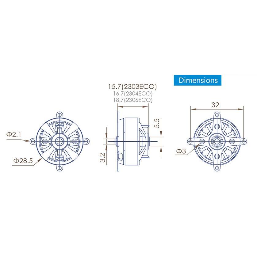 デュアルスカイ ECO 2303C-V2 アウトランナーブラシレスモーター 2203 (2000RPM/92W)｜littlebellanca｜04