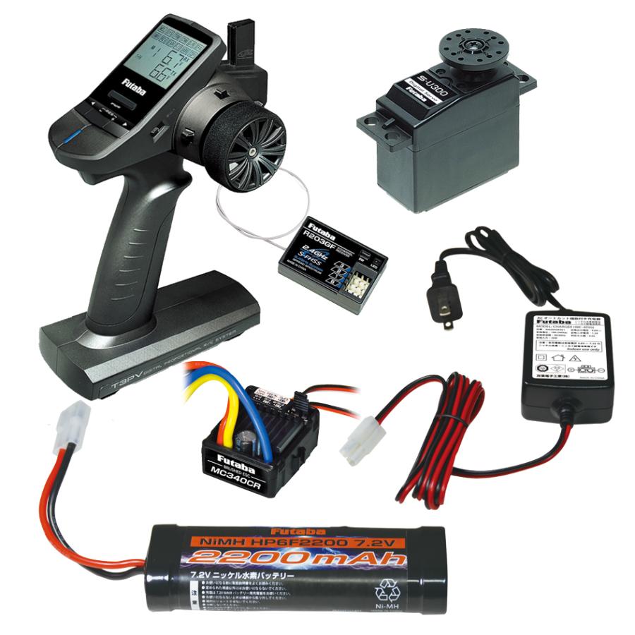 フタバ　送受信機　3PV R203GF セット 双葉電子工業 フタバ プロポ 3PV R203GF/U300/MC340CR 車用バッテリー