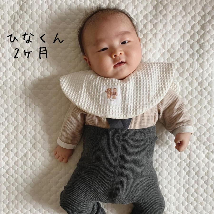 くま耳 スタイ 名入れスタイ Bear 名入れ無料 出産祝い 1歳誕生日 出産