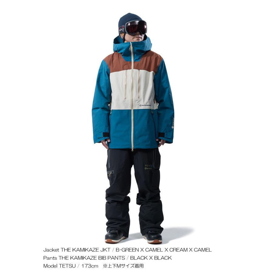 REW KAMIKAZE BIBPANTS GORETEX スノーボード ウェア 23-24 REW(アールイーダブリュー)・KAMIKAZE BIB PANTS [GORE