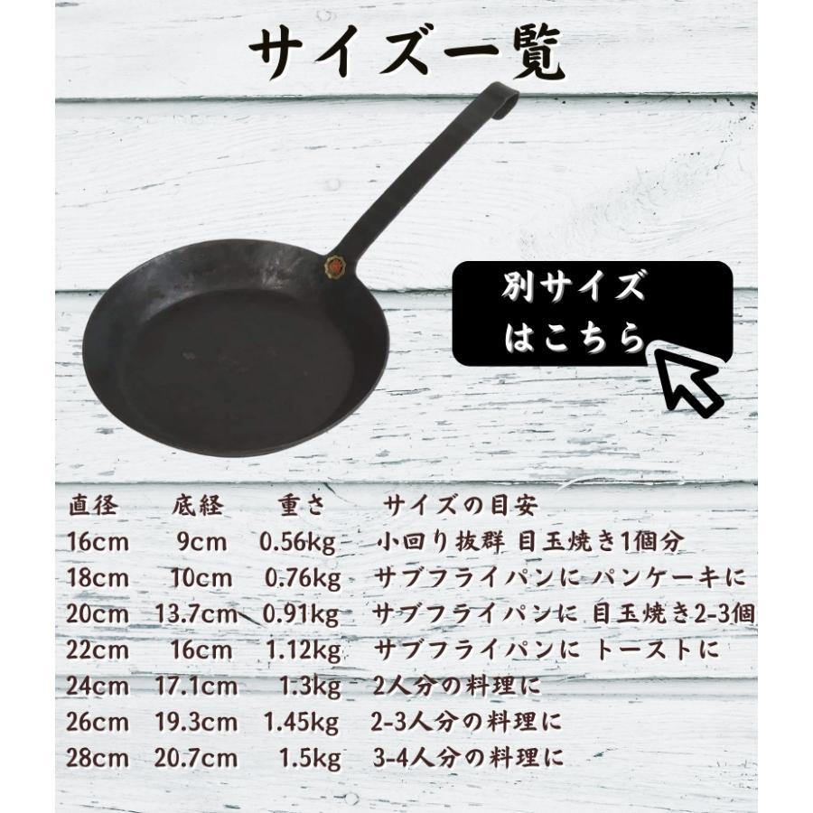 TURK turk ターク 鉄製フライパン 22cm クラシックフライパン 65522