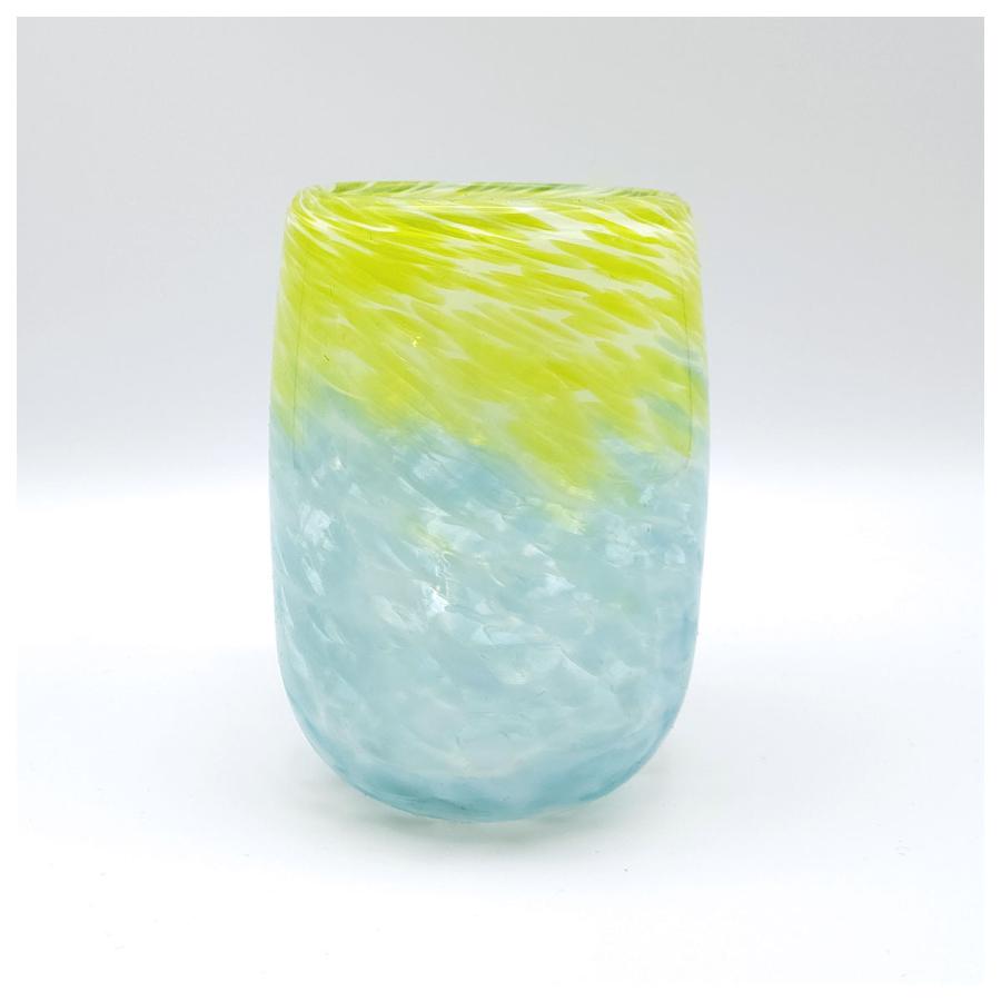 琉球ガラス工房雫 深海ジョッキ ライム/エメラルド 日本製 : LITTLE