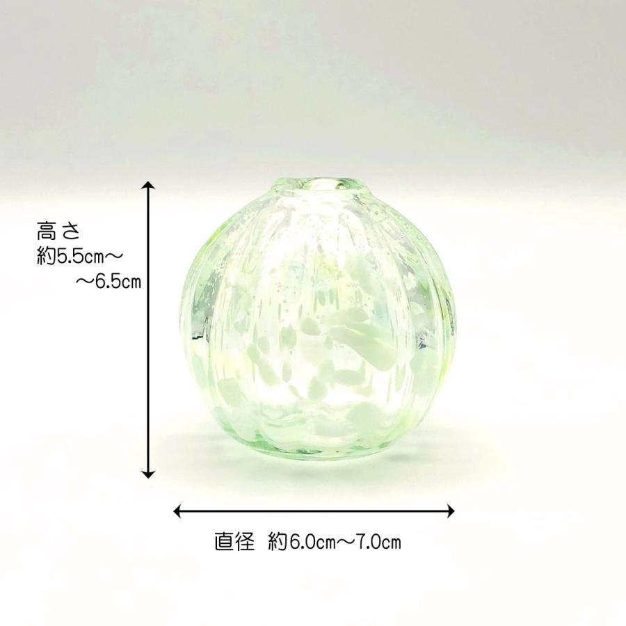 大きな琉球ガラス製ブドウの房デザイン 琉球ガラス工房三ツ星 一輪挿し 小さい フラワーベース
