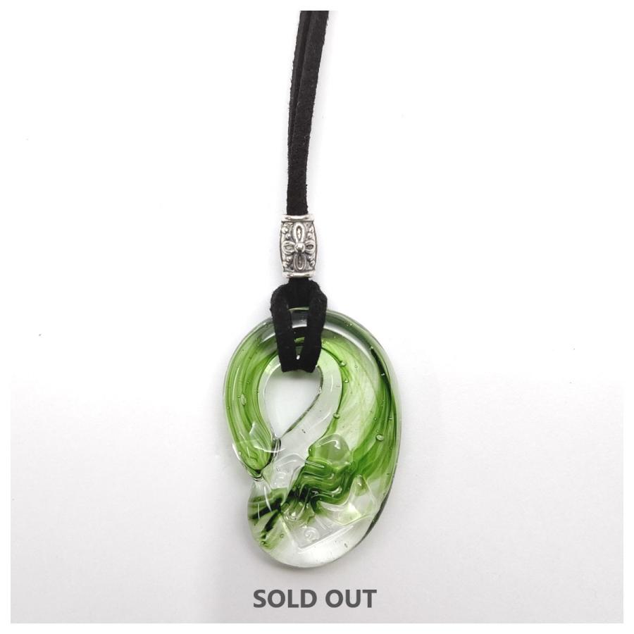 琉球ガラス【RYUKYU VETRO 結】チョーカー Bタイプv2 クリア ブルー