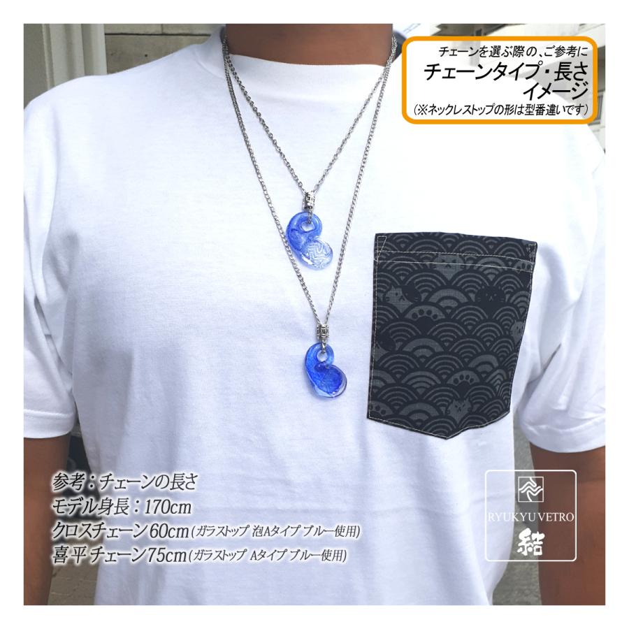 琉球ガラス【RYUKYU VETRO 結】ネックレス 泡Cタイプ クリア : LITTLE