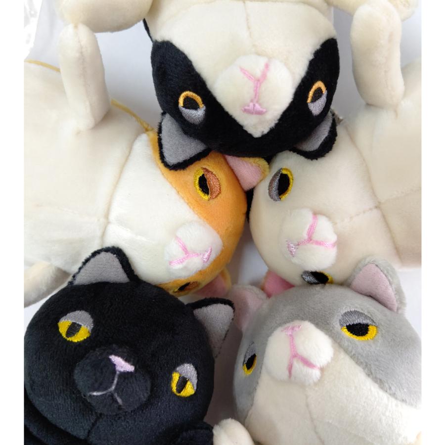 もちねこ】ハチワレ・グレー miniサイズ ぬいぐるみ 〈メール便(日本