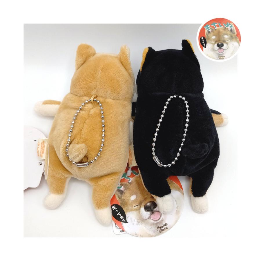 もちいぬ】 黒柴 miniサイズ 柴犬 ぬいぐるみ ボールチェーン付き