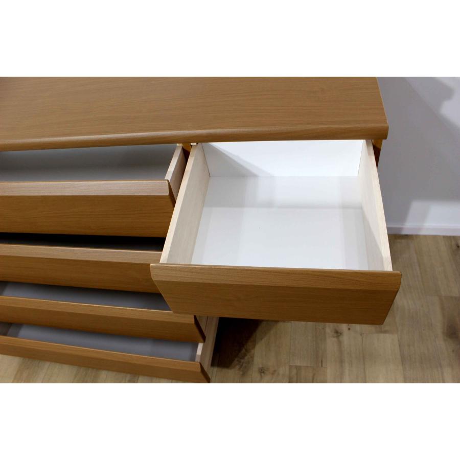 幅120 チェストローチェストBR・タンス 箪笥 完成品 木製 傷あり