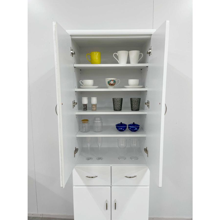 食器棚 ダイニングボード60DB　完成品　激安食器棚　日本製　国産　大川家具　安い食器棚　格安食器棚　ホワイト食器棚_2