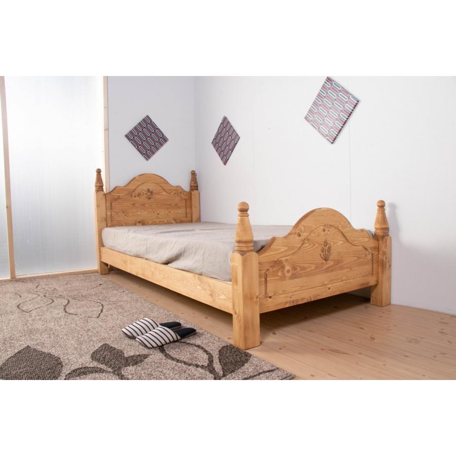 木製ベッド カントリー家具 シングルベッド フレーム 組み立て 手作り ナチュラル 北欧カントリー風 カントリー調｜littleforesto