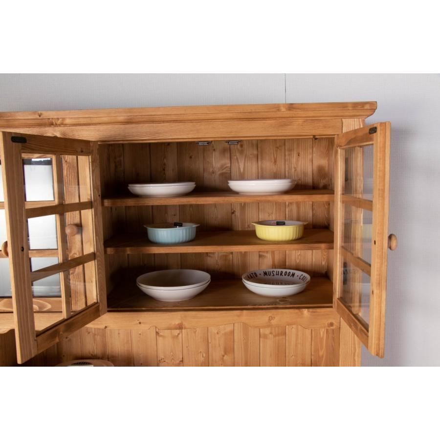 家具 食器棚 カップボード 幅120 半完成品 手作り ナチュラル 北欧 