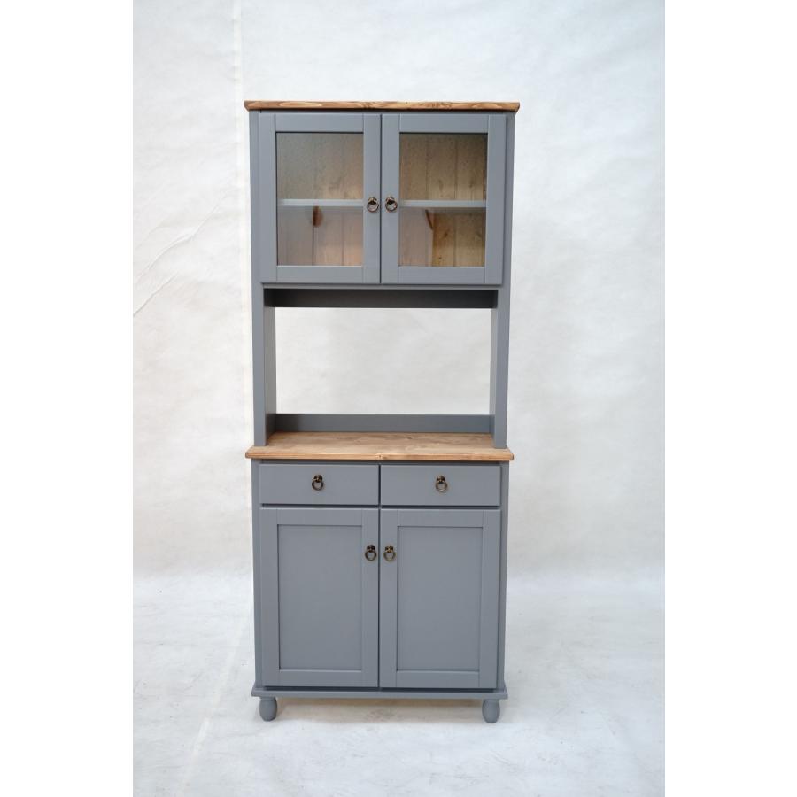 フレンチカントリー家具 食器棚 カップボード 幅78 : forest shop