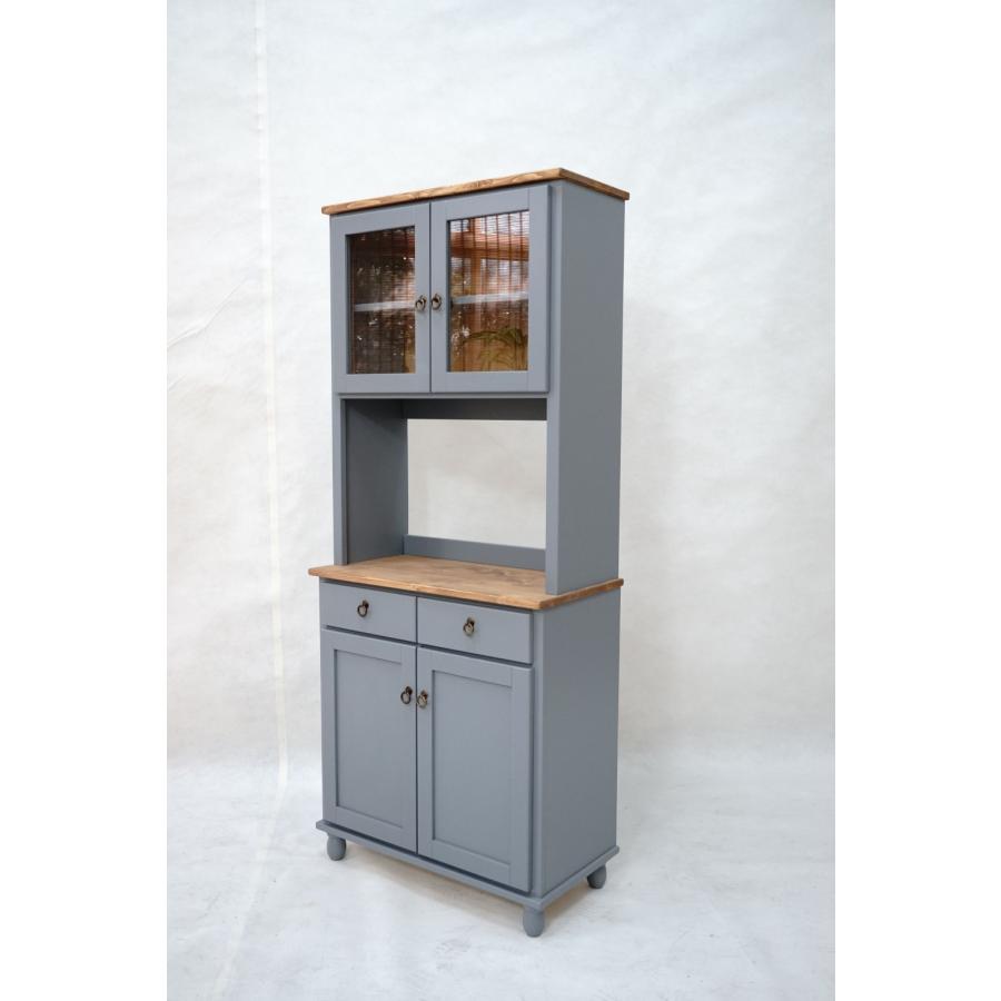 フレンチカントリー家具 食器棚 カップボード 幅78 : forest shop