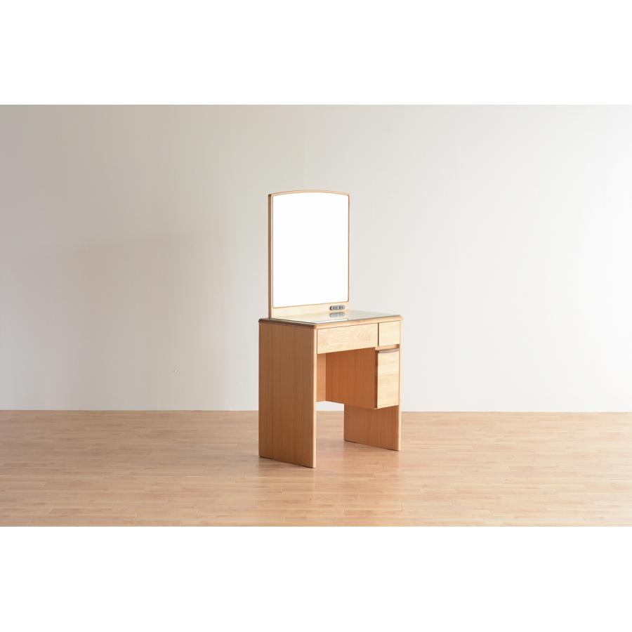 木製ドレッサー・鏡台 スツール付き 面鏡ドレッサー スツール付き 65センチ : forest shop - 通販