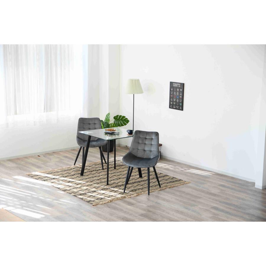 ダイニングチェア グレー2脚セット グレー : forest shop - 通販