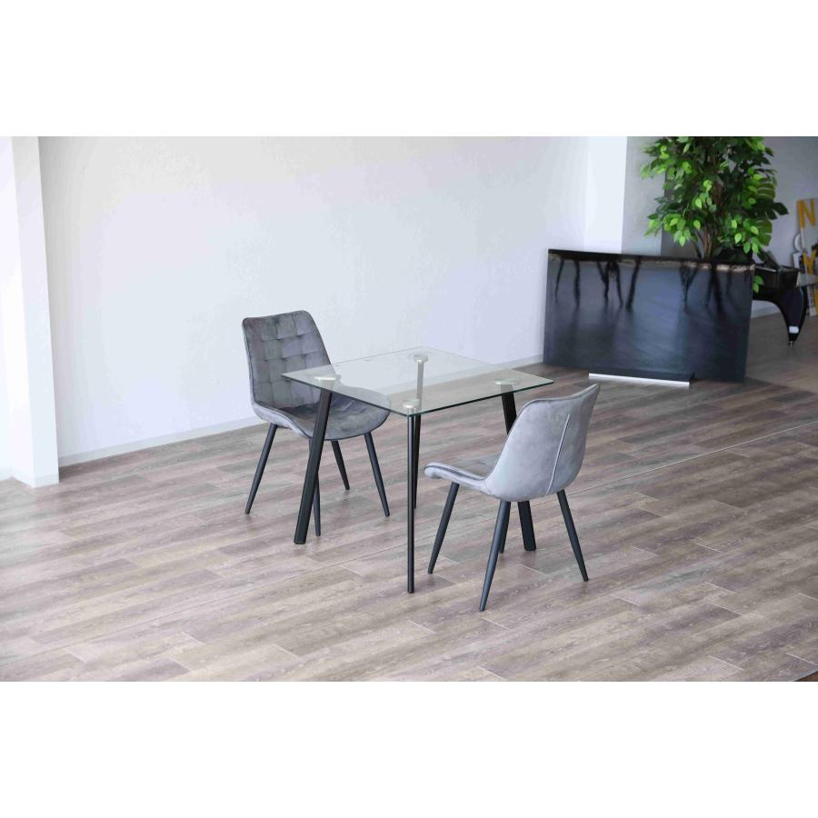 新品未使用　ダイニングチェア2脚セット　木　グレー ダイニングチェア グレー2脚セット グレー : forest shop - 通販