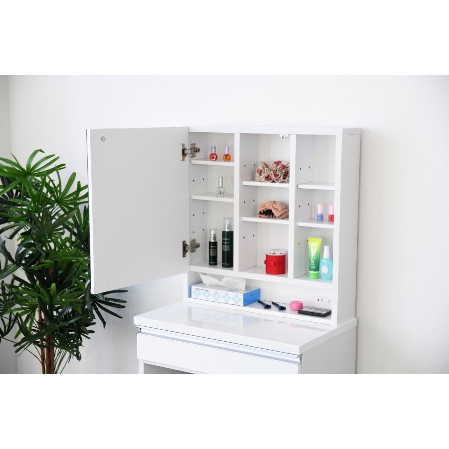 65センチドレッサー スツール付き ホワイト : forest shop - 通販