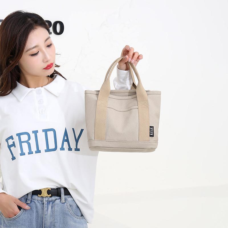 トートバッグ 小さめ レディース 帆布 自立 ミニトートバッグ 仕切り