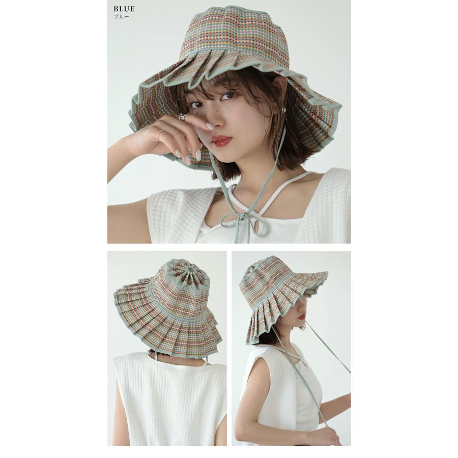 麦わら帽 帽子 レディース UVカット 折りたたみ 遮光 つば広 大きい