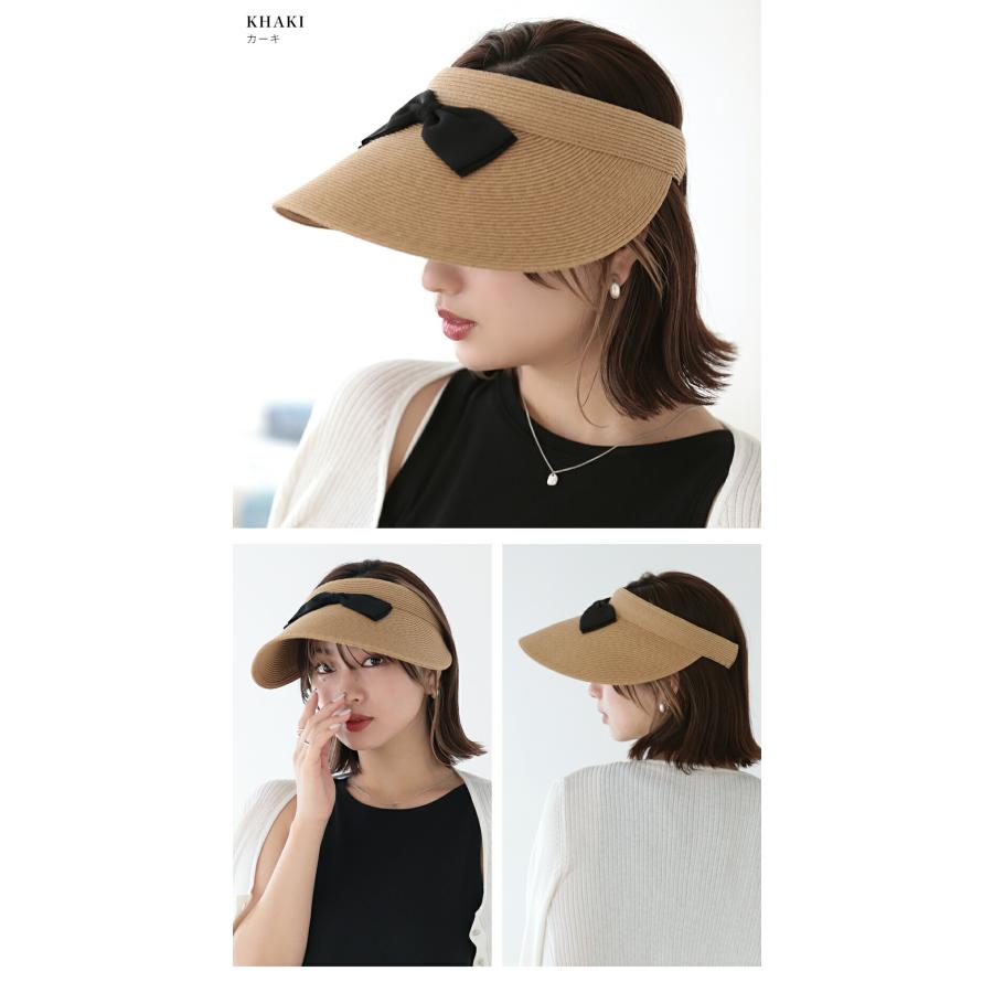 Little＆More 蝶結び前付 送料無料 サンバイザー 麦わら 帽子