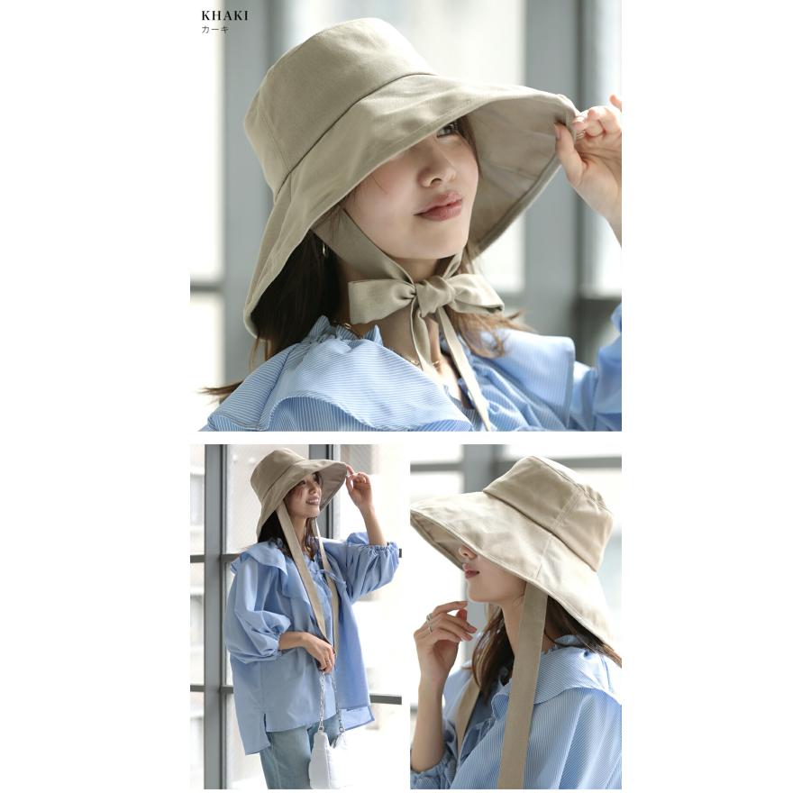 Little＆More 帽子 レディース バケットハット 垂れロングリボン