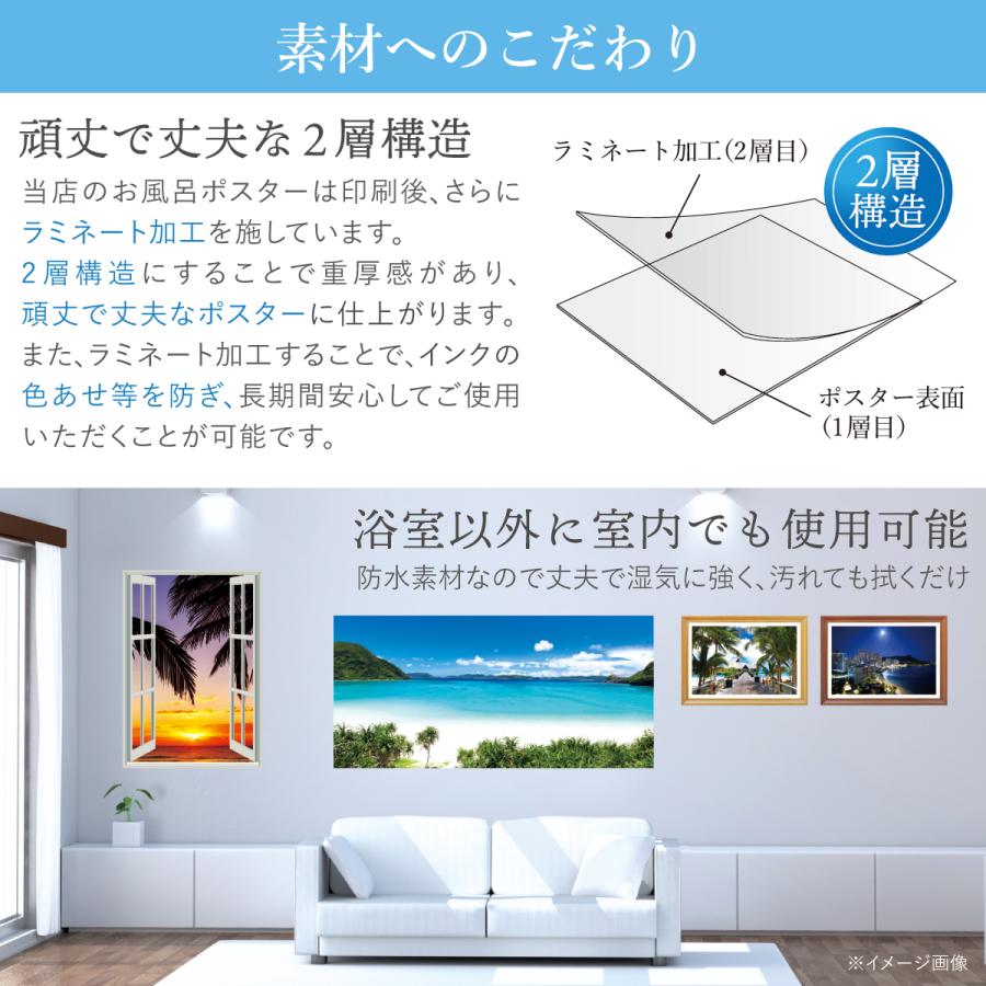 お風呂ポスター 逆さ富士(横型) 防水ポスター おふろポスター 銭湯気分