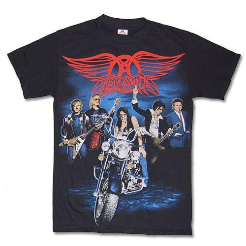 Tシャツ 綿100％ メンズ レディース 半袖 おしゃれ AEROSMITH エアロスミス ロック バンド :ROCK-T