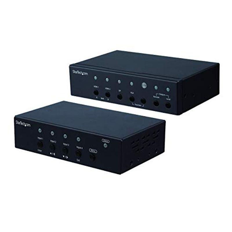 StarTech.com 多入力対応HDBaseTエクステンダー スイッチとビデオスケーラー機能 DisplayPort/HDMI/VGA対 HDMI変換アダプター