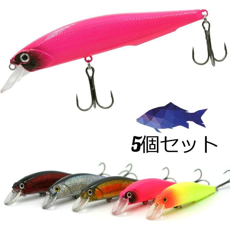 商舗 釣りblue Oceanバス ルアー ミノー セット 5個セット ブラックバス 13g 100mm Cisama Sc Gov Br