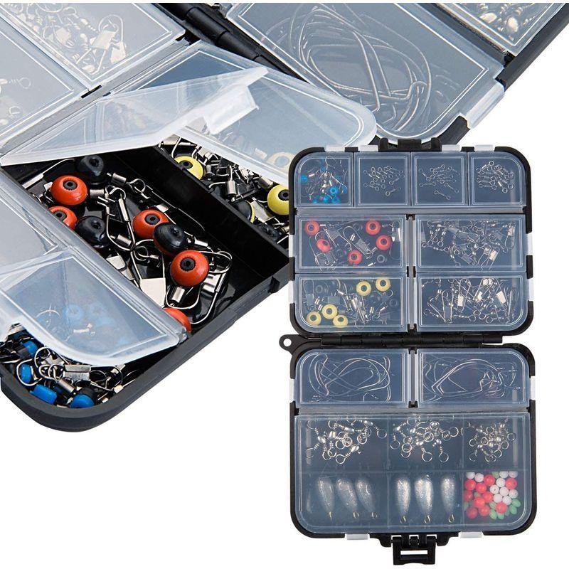 卓抜 Lihao 釣り道具 釣具 160点入 スイベル スナップ 釣りフック 釣りセット 仕掛け ケース付き Pagamento Phbodontologia Com Br