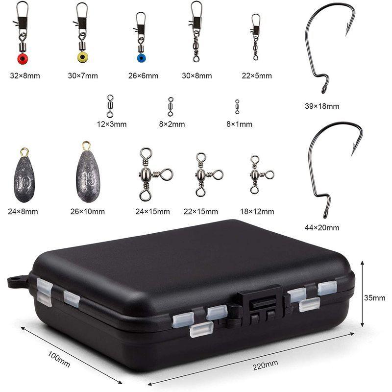 卓抜 Lihao 釣り道具 釣具 160点入 スイベル スナップ 釣りフック 釣りセット 仕掛け ケース付き Pagamento Phbodontologia Com Br