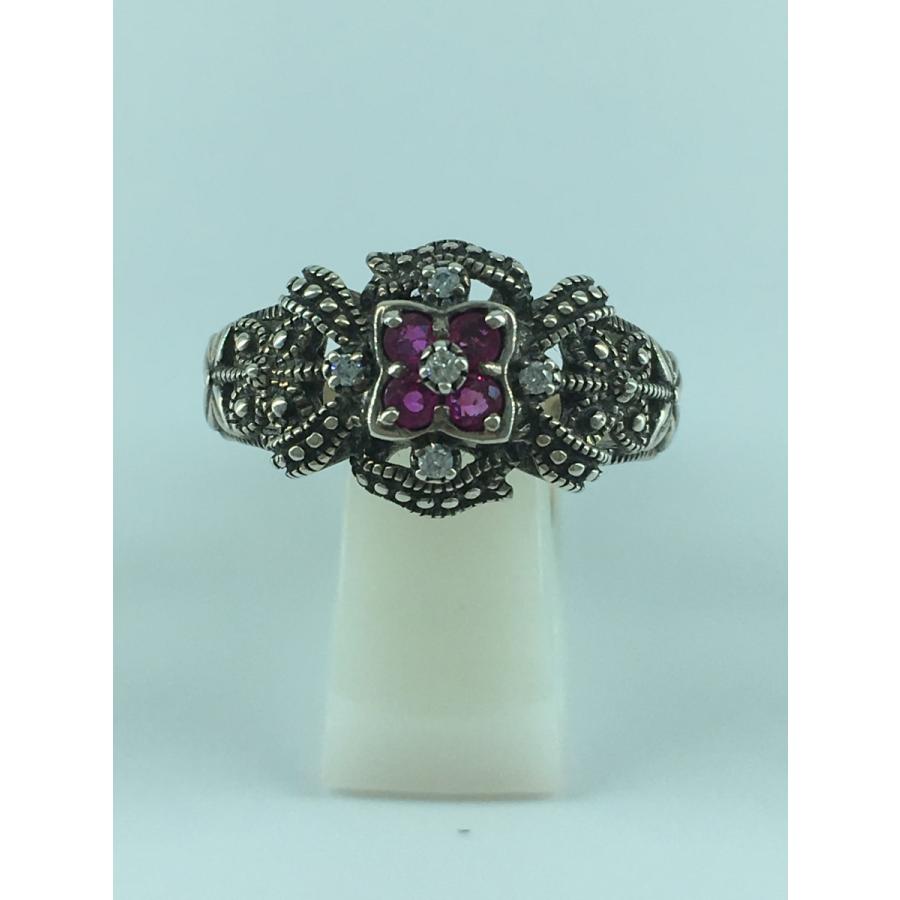 SVルビーダイヤモンドマーカサイトリング