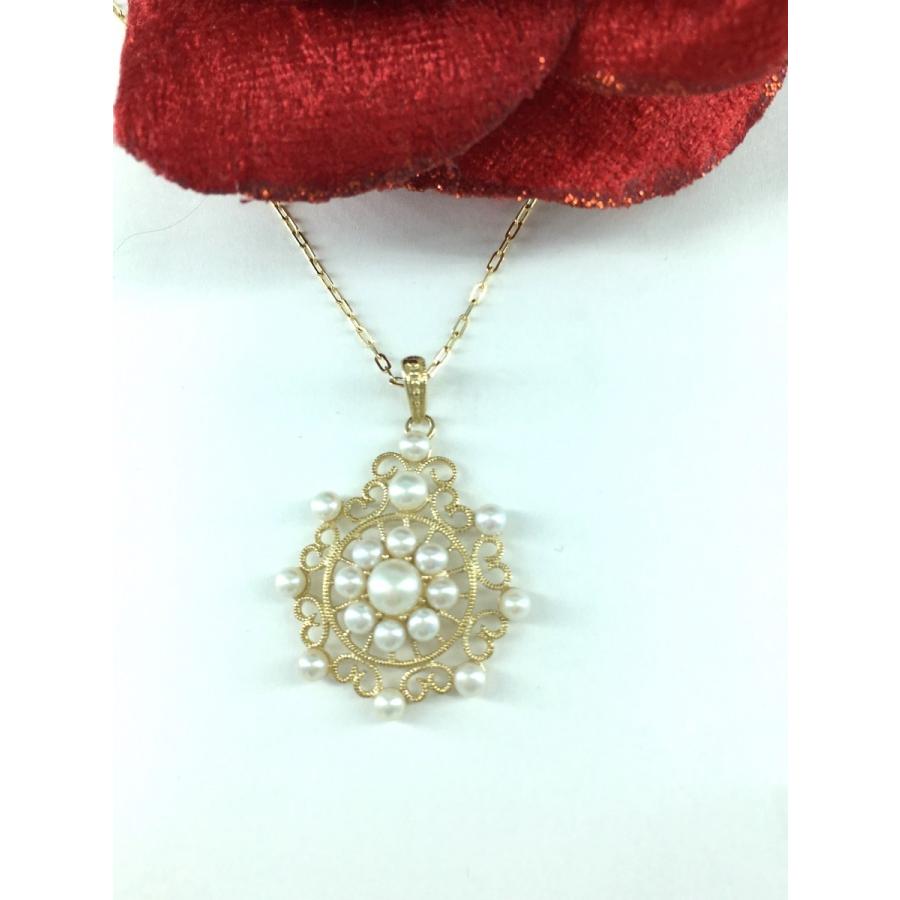 K10YGパールペンダント　　Victorians Gate 〜ビクトリアンズゲート〜