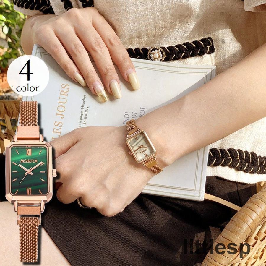 腕時計 レディース 女性用 リストウォッチ アナログ スクエア 四角形