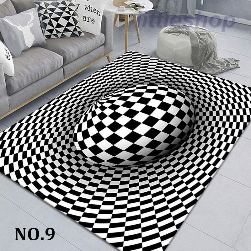 ラグマット 3D渦巻錯覚敷物 カーペット 絨毯 ラグ モケット 遮音性