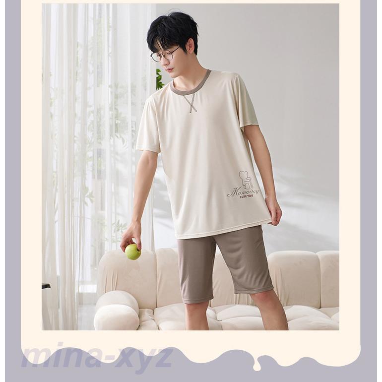 ルームウェア ショートパンツ 半袖 上下セット パジャマ セットアップ カップル レディース メンズ tシャツ 夏用 春夏 部屋着 コットン 綿｜littleshop｜12