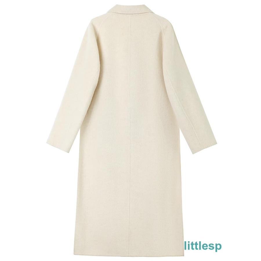 美品【qualite】ダブルフェイスニットリバーコート　ガウンコート　ゆったり Omekashi コート アウター ダブルフェイスニットコート