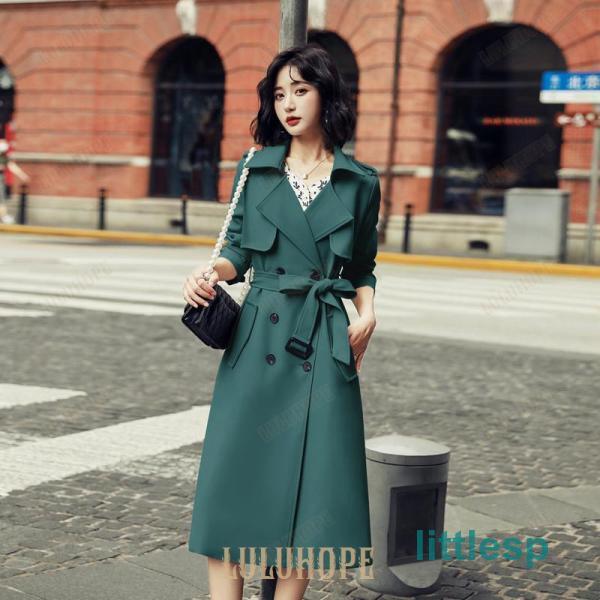 トレンチコート レディース スプリングコート 春服 秋 ロング丈 トレンチコート レディース スプリングコート 春服 秋 ロング丈