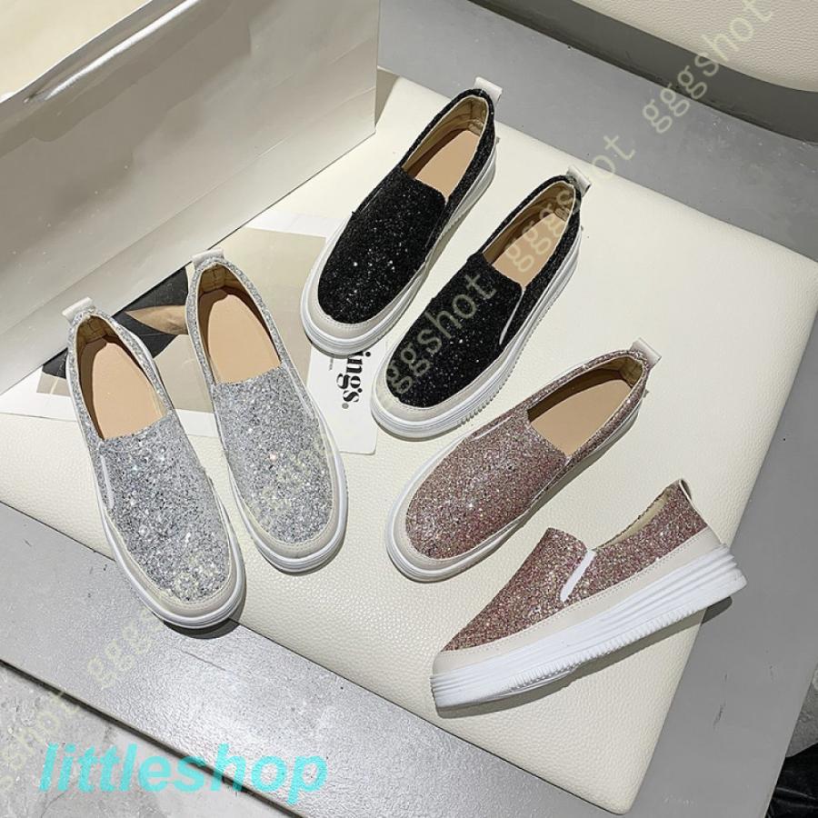 シンプル レディースファッション スリッポン レディース キラキラ