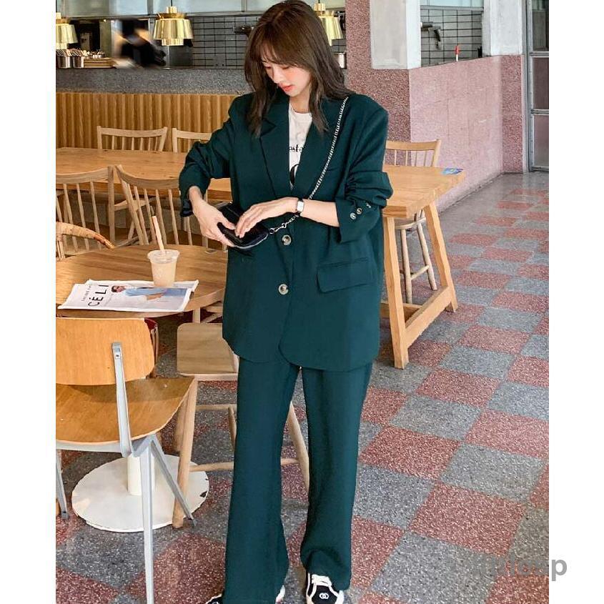 パンツスーツ セットアップ レディース カジュアル スーツ 2点