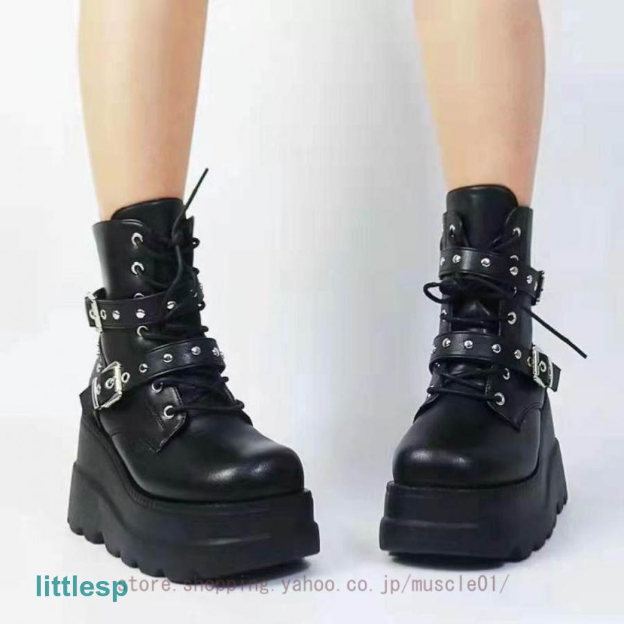 NaoPoolll バッグ・ブーツ・ウエア上下 ブーツ レディース バックファスナー ショートブーツ 厚底ブーツ