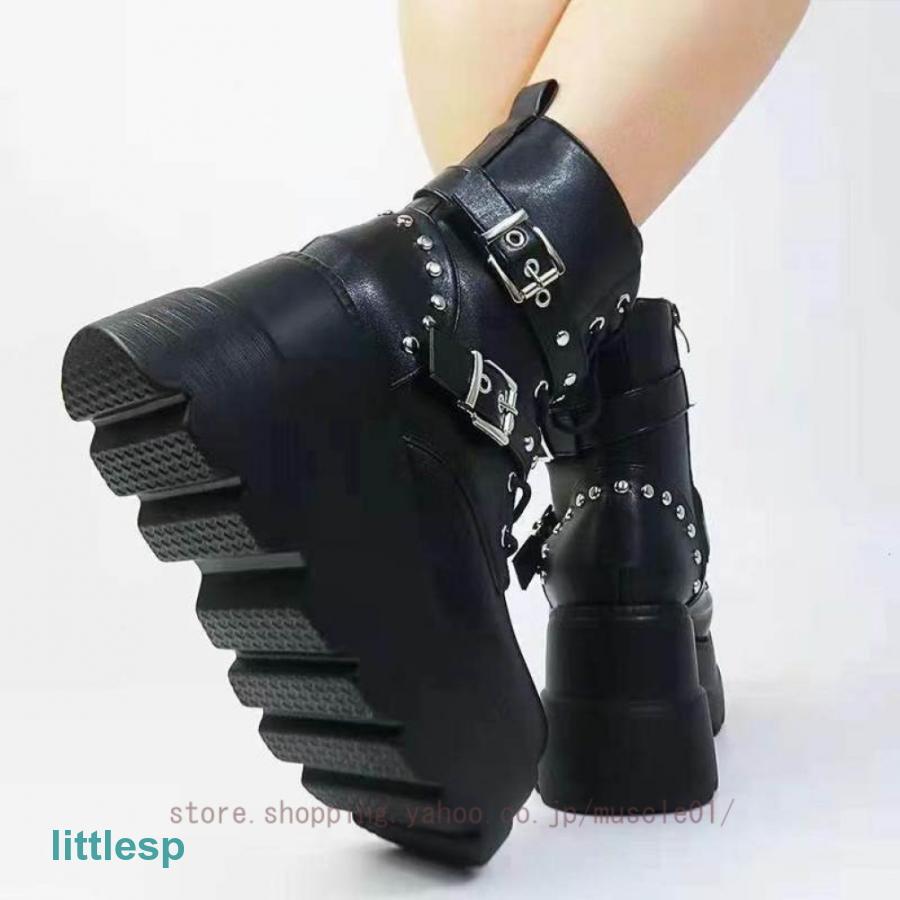 【美品】◾️BENESU◾️アンクルブーツ◾️機能性健康靴◾️サイドジップ◾️ブラック 厚底ブーツ ショートブーツ レディース靴 バックル サイド